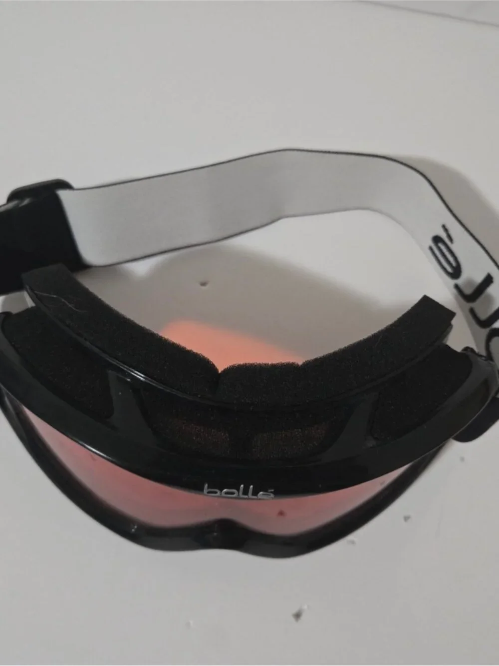 Bollé Ski Snowboard Goggles Orange Tint Lens Black Frame Adjustable Strap